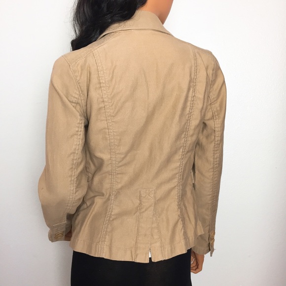 GAP Beige Corduroy Buttoned Blazer Jacket - Picture 4 of 7